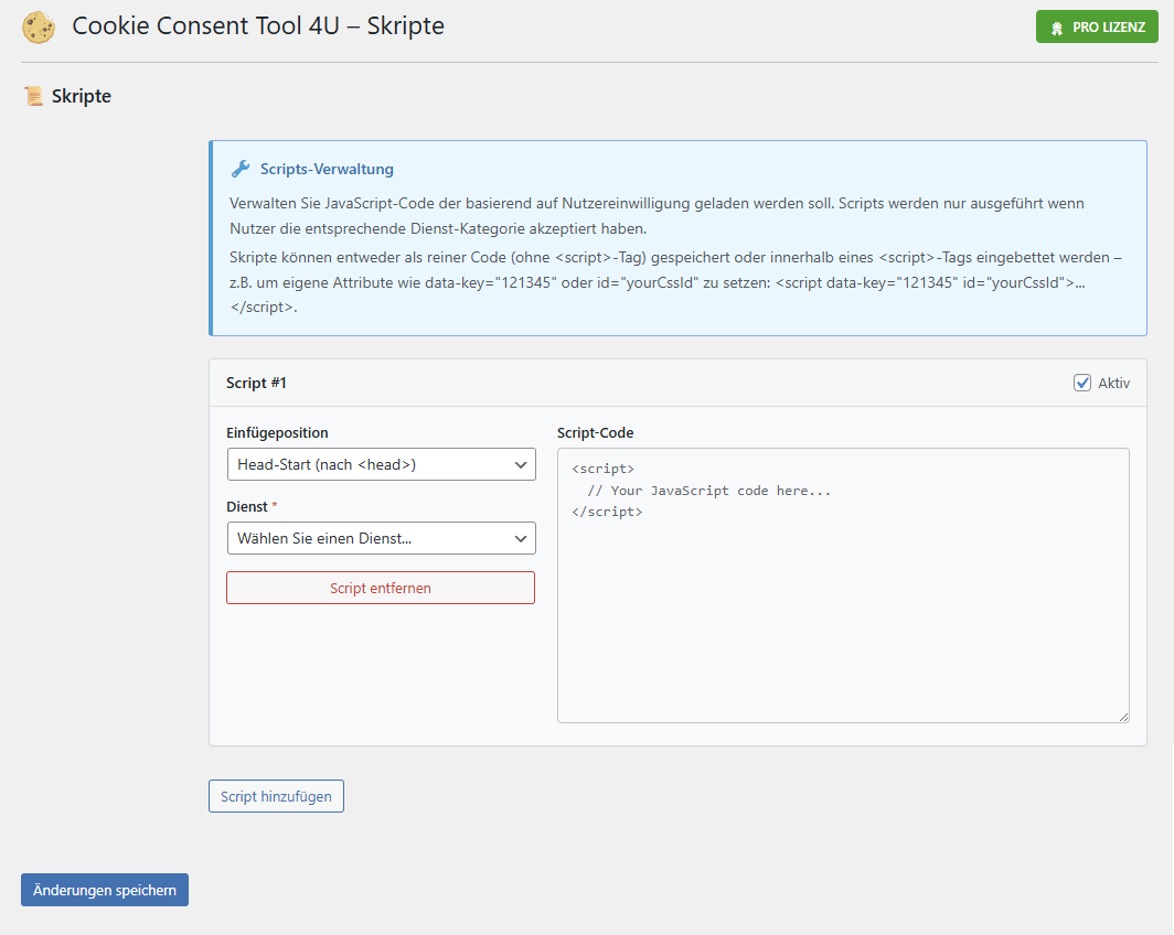 CCT4U Skripte Verwaltung